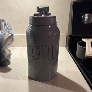 Rae Dunn Gray Coffee Canister